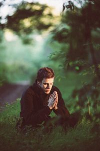 green, pray, young man